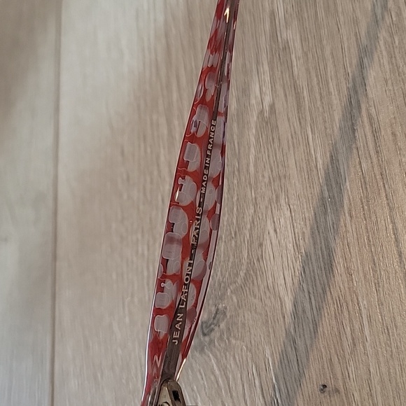 Jean Lafont glasses Frame Only Hellebore 627 Orange&Clear Square France 51 mm - Picture 4 of 4